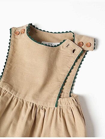 Robe salopette en velours côtelé avec poches