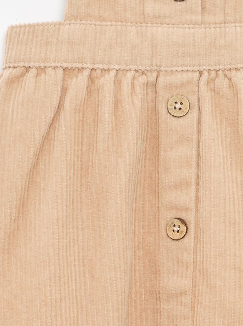 Robe salopette en velours côtelé - Kiabi