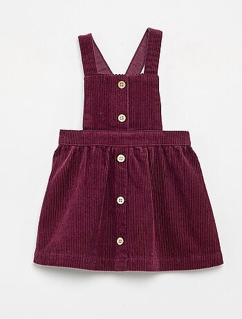 Robe salopette en velours côtelé