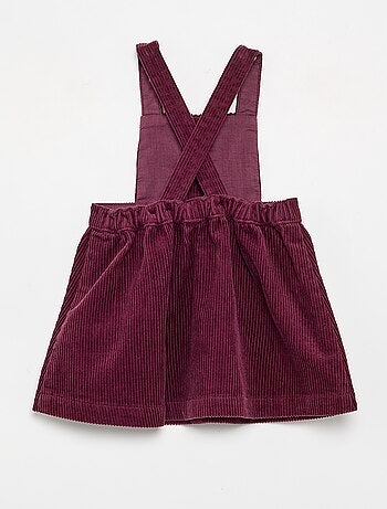 Robe salopette en velours côtelé