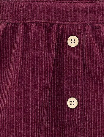 Robe salopette en velours côtelé
