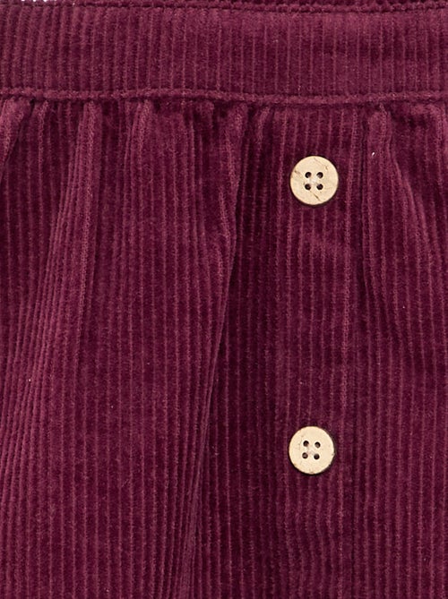 Robe salopette en velours côtelé - Kiabi