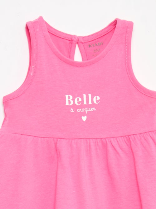 Robe sans manches à message - Kiabi