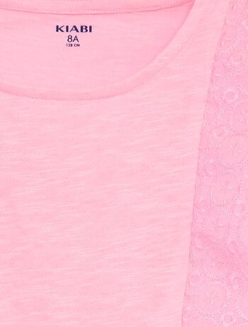 Robe sans manches avec broderies anglaises