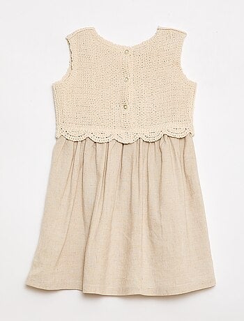 Robe sans manches avec haut en crochet