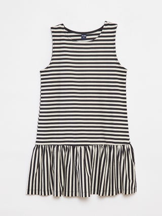 Robe sans manches avec volants