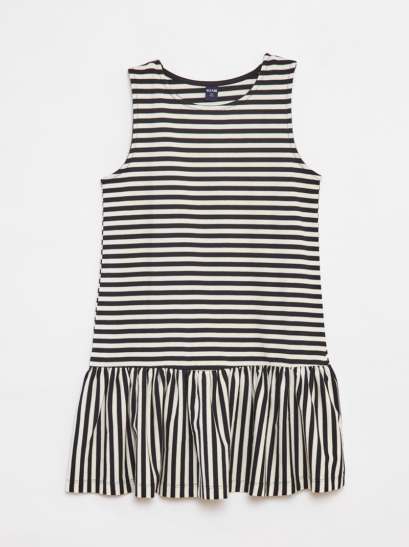 Robe sans manches avec volants NOIR - Kiabi