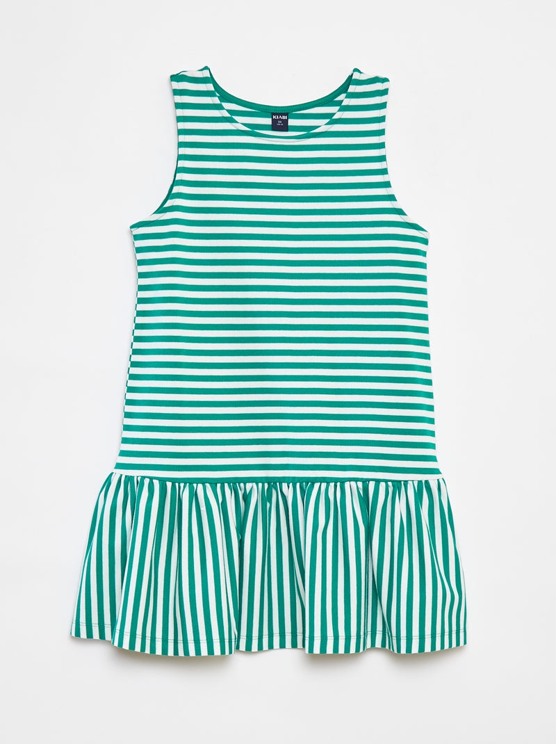 Robe sans manches avec volants VERT - Kiabi