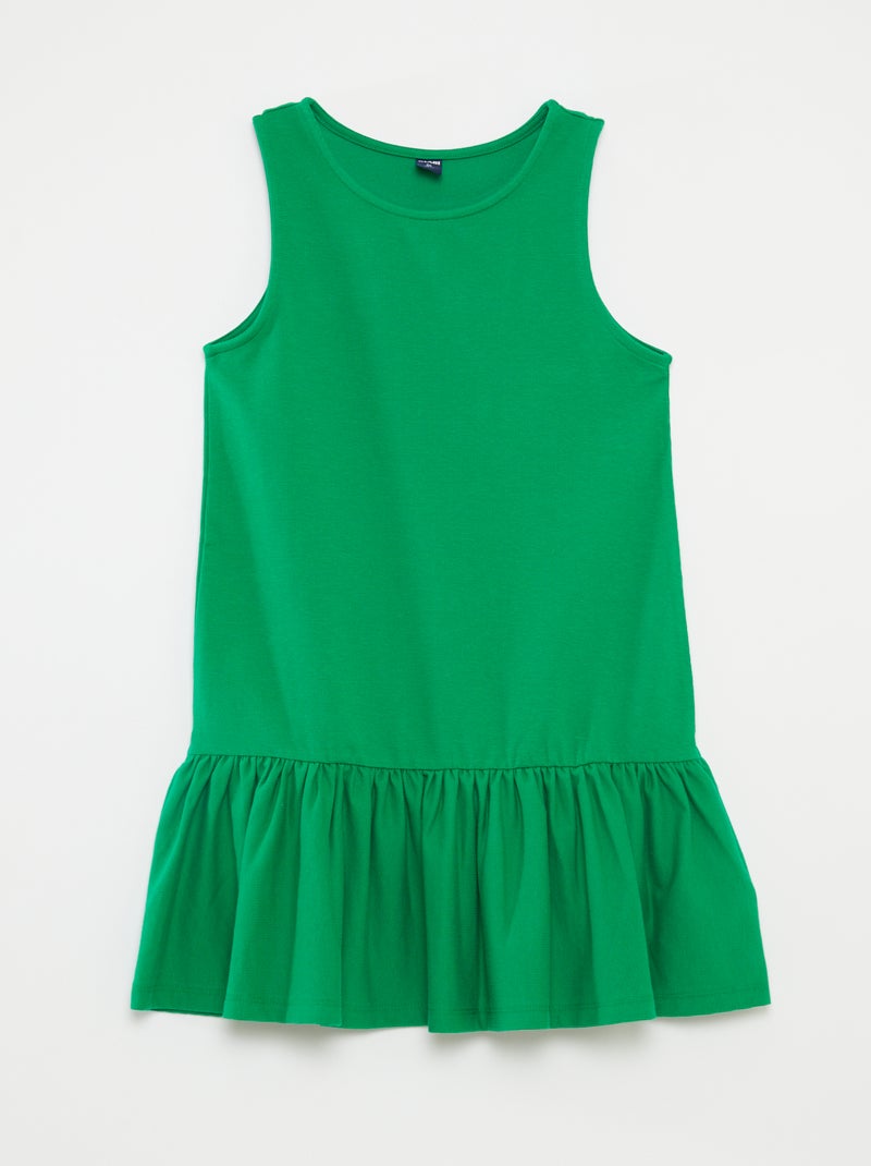 Robe sans manches avec volants VERT - Kiabi