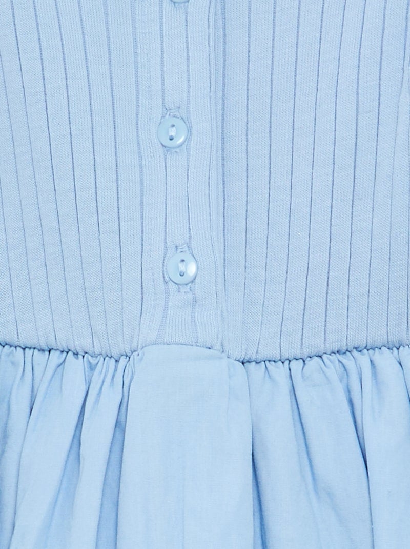 Robe sans manches bi-matière Bleu - Kiabi