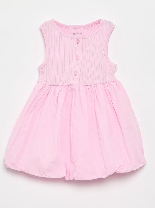 Robe sans manches bi-matière - Kiabi