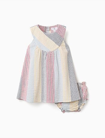 Robe sans manches en coton à rayures you&me