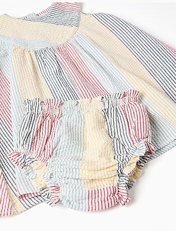 Robe sans manches en coton à rayures you&me