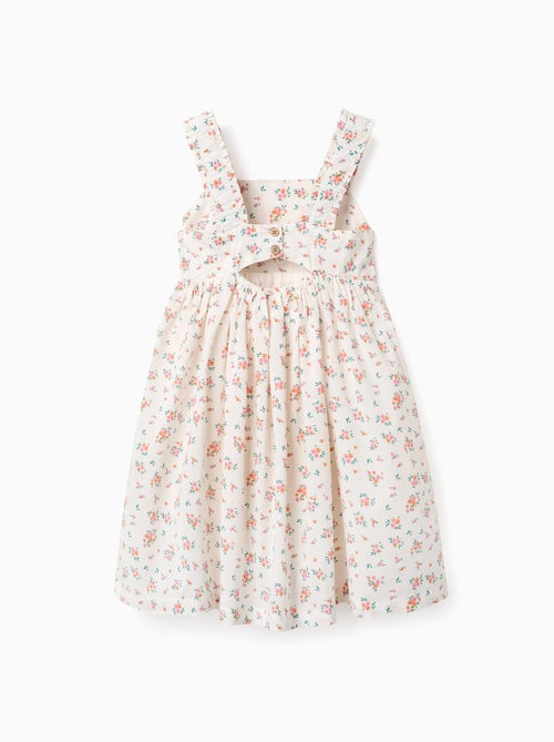 Robe sans manches en coton avec motif floral - Kiabi