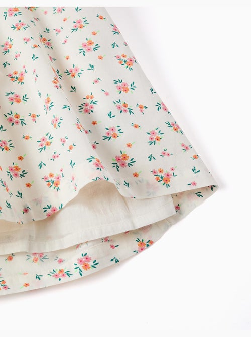 Robe sans manches en coton avec motif floral - Kiabi