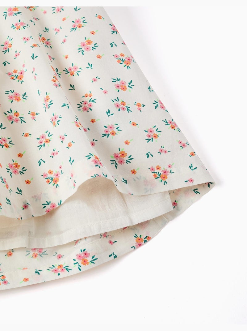 Robe sans manches en coton avec motif floral Beige clair - Kiabi