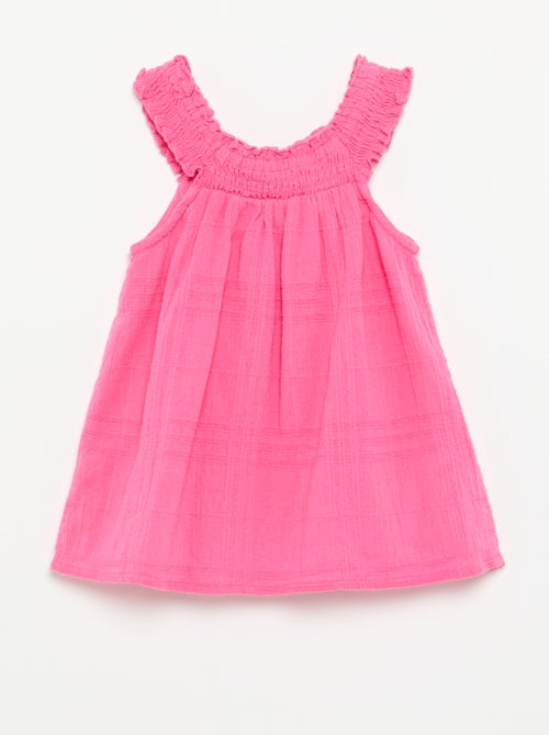 Robe sans manches en dobby - Kiabi