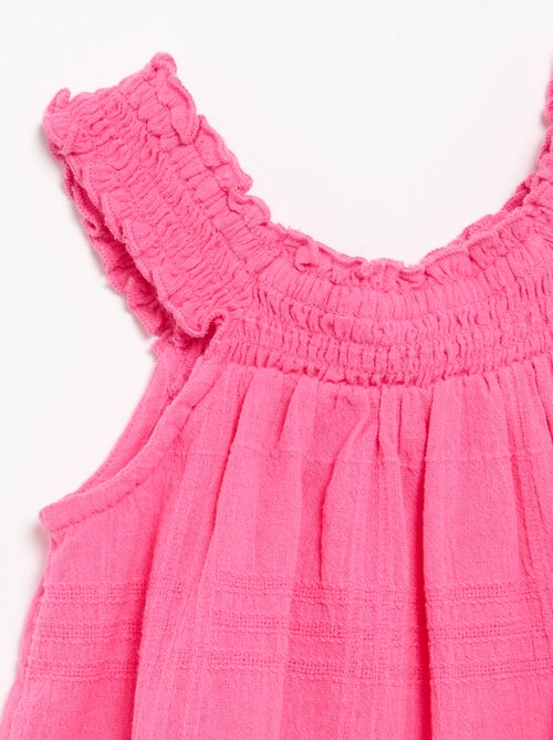Robe sans manches en dobby - Kiabi