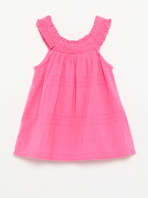Robe sans manches en dobby - Kiabi
