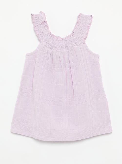 Robe sans manches en dobby - Kiabi