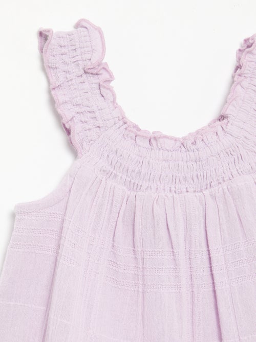 Robe sans manches en dobby - Kiabi