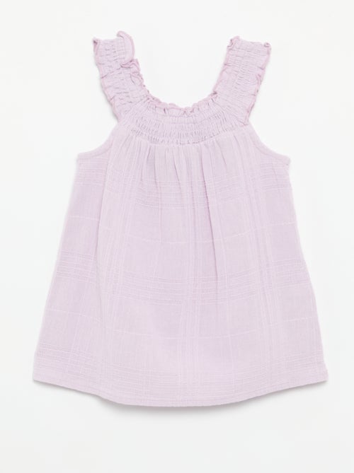 Robe sans manches en dobby - Kiabi
