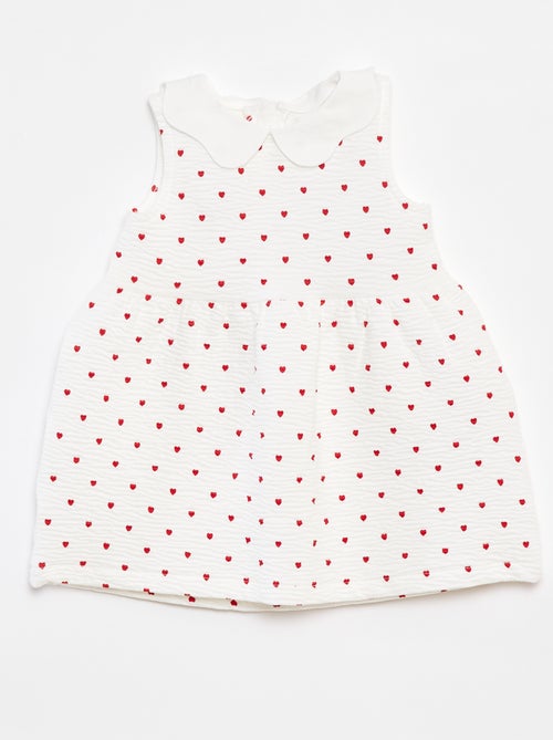 Robe sans manches en maille froissée avec motif - Kiabi