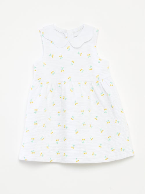Robe sans manches en maille froissée avec motif - Kiabi