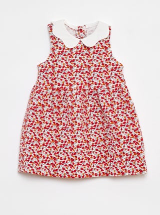 Robe sans manches en maille froissée avec motif
