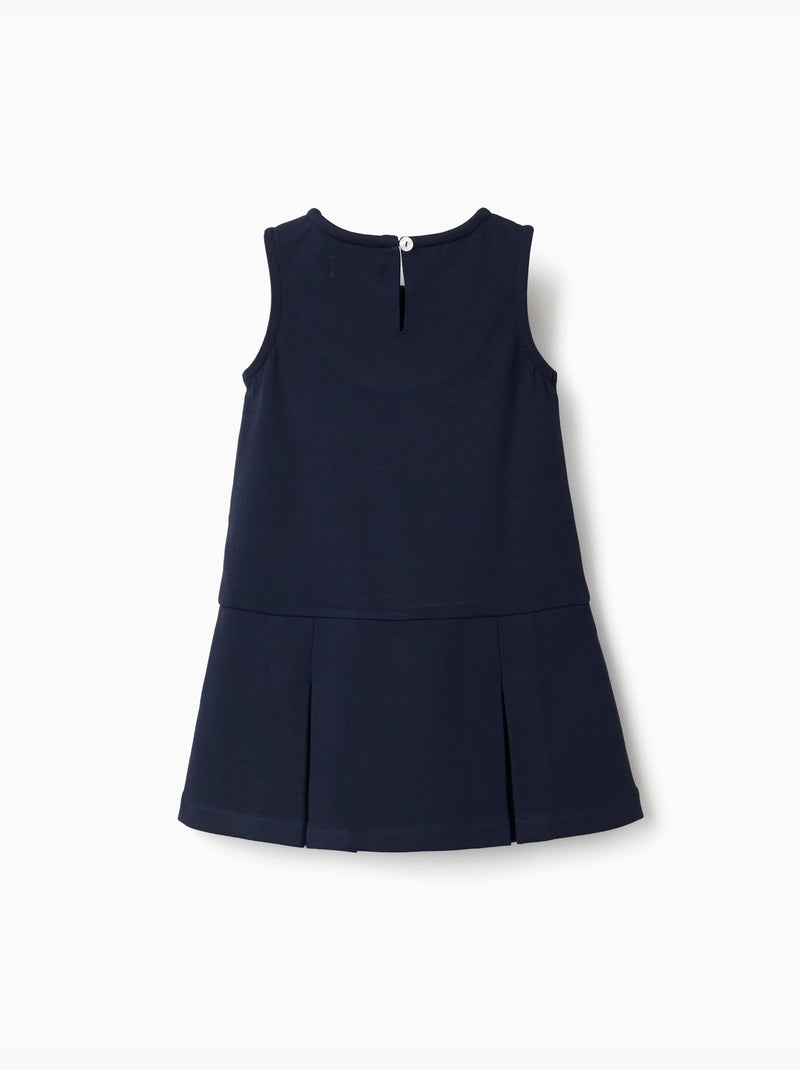 Robe sans manches en ponte de Roma Bleu foncé - Kiabi