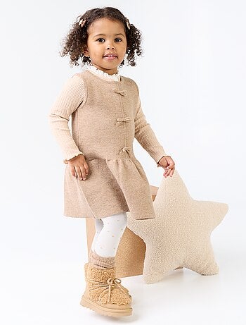 Robe sans manches en tricot avec nœuds