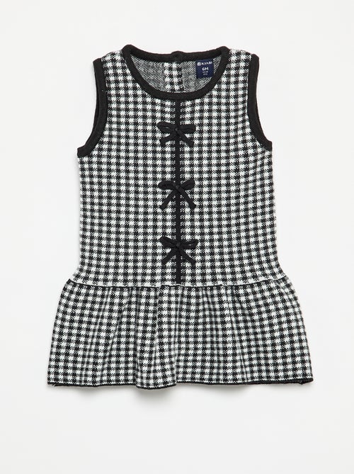Robe sans manches en tricot avec nœuds - Kiabi