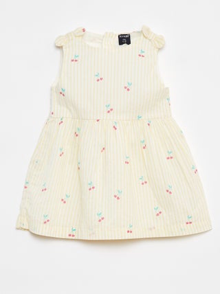 Robe sans manches en voile de coton