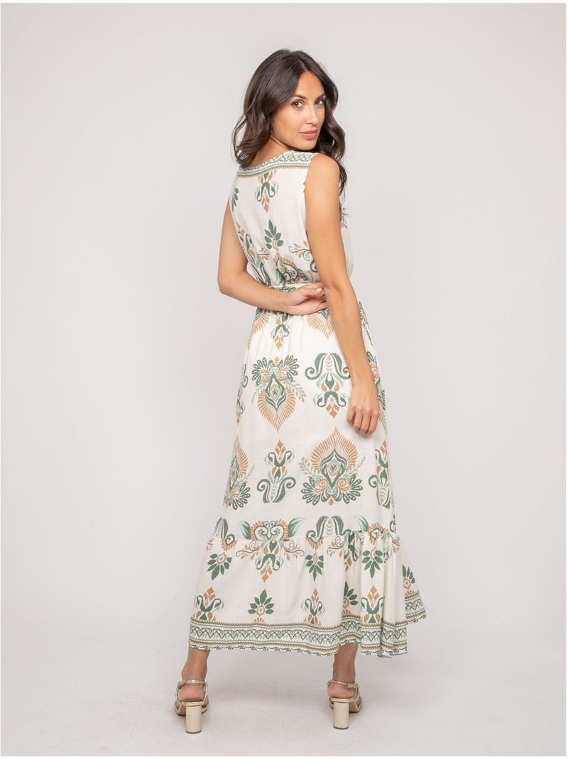 Robe sans manches motif cache-coeur ildema Vert - Kiabi