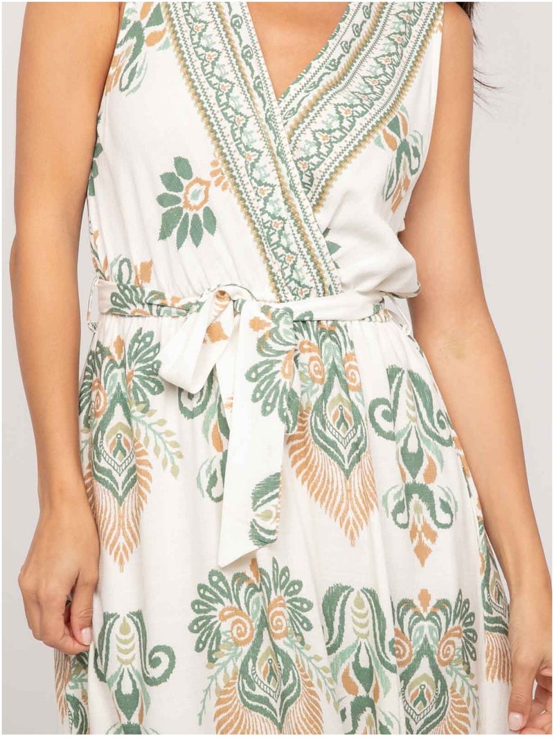Robe sans manches motif cache-coeur ildema Vert - Kiabi