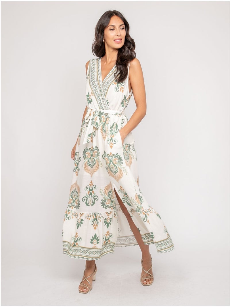 Robe sans manches motif cache-coeur ildema Vert - Kiabi
