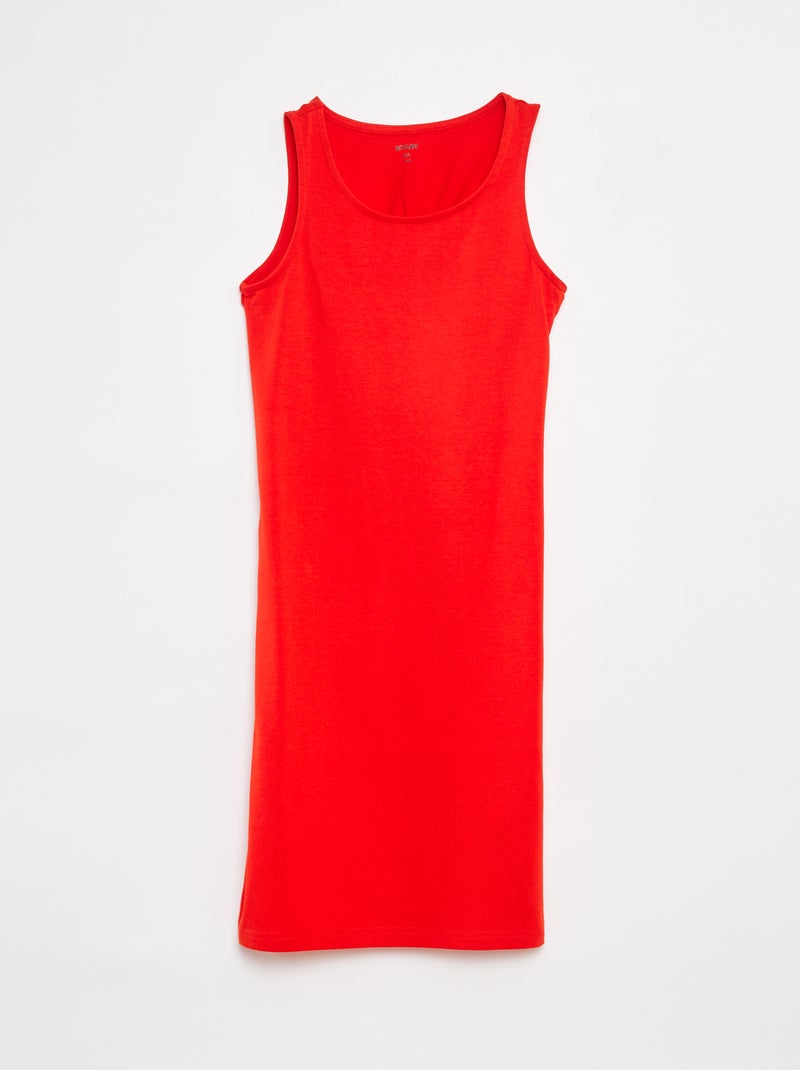 Robe sans manches ouverte dans le dos Rouge - Kiabi