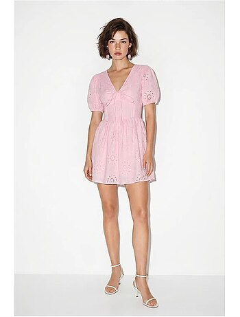 Robe skater courte brodée lucci