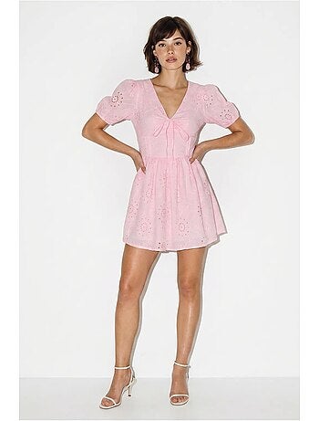 Robe skater courte brodée lucci