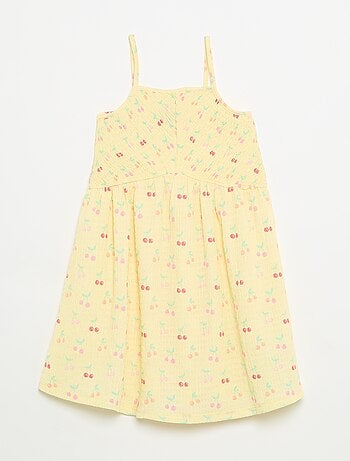Robe smockée à fines bretelles