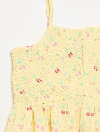Robe smockée à fines bretelles