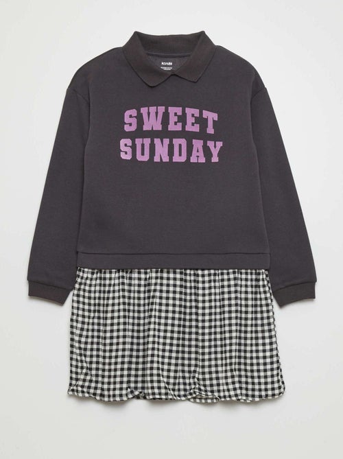 Robe sweat 2 en 1 imprimée - Kiabi