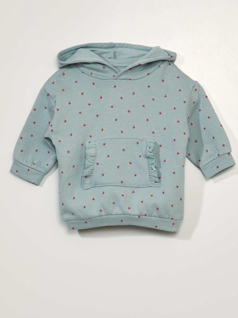 Robe sweat à capuche Bleu - Kiabi