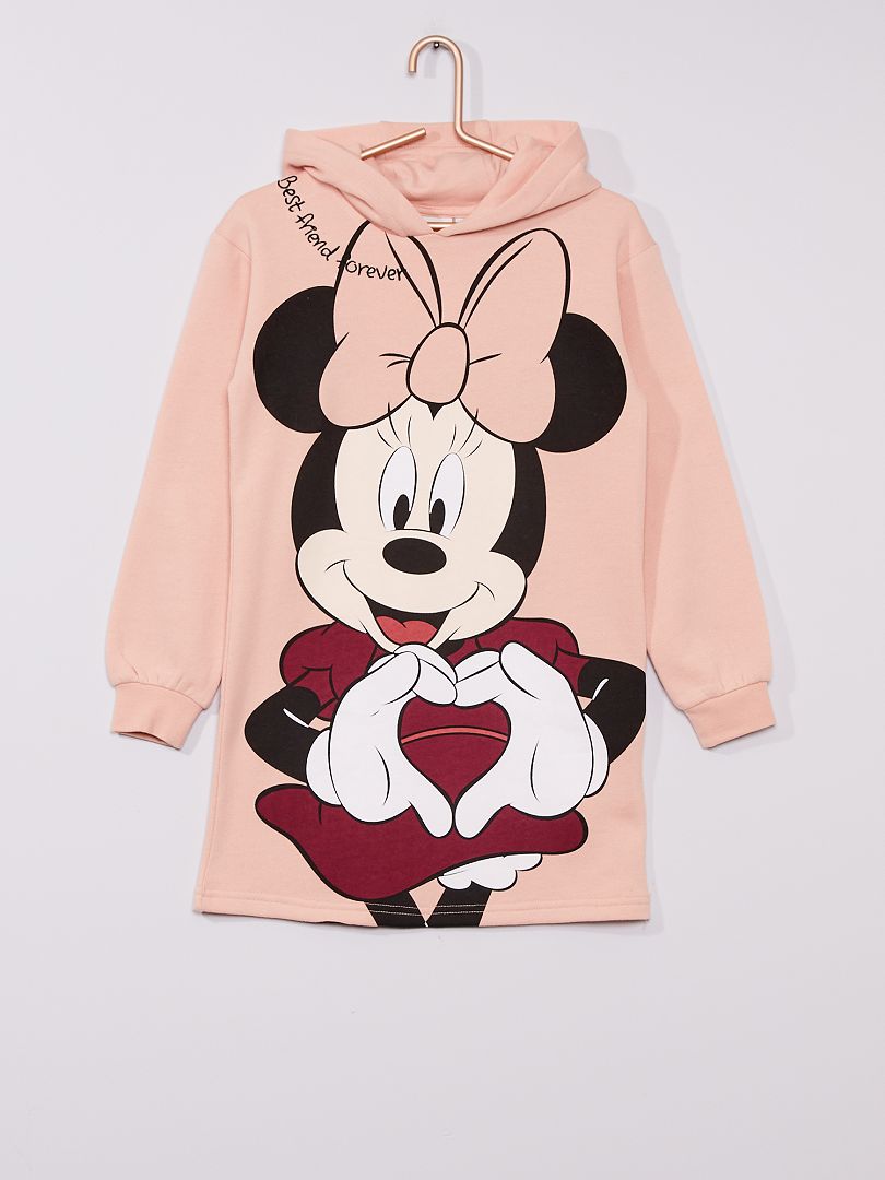 Robe sweat à capuche 'Minnie' de 'Disney' rose - Kiabi
