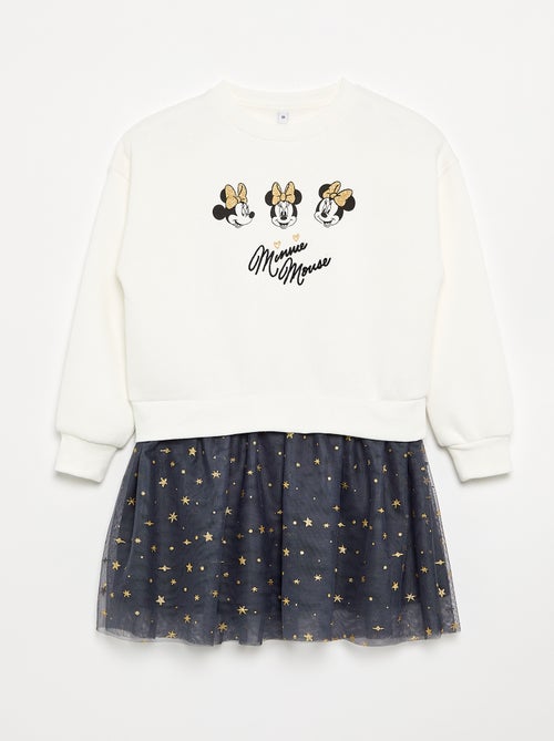 Robe sweat en molleton et tulle 'Minnie' 'Disney' - Kiabi