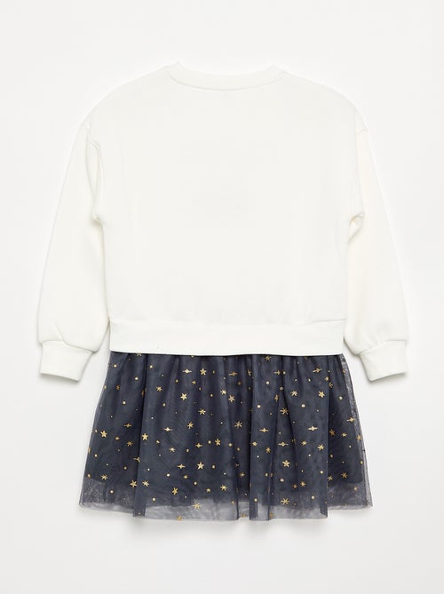 Robe sweat en molleton et tulle 'Minnie' 'Disney' - Kiabi