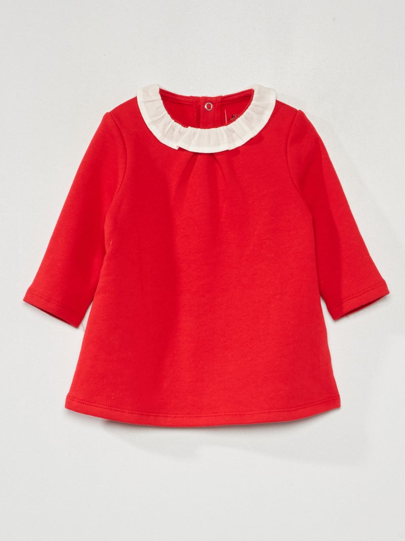 Robe sweat en molleton Rouge - Kiabi