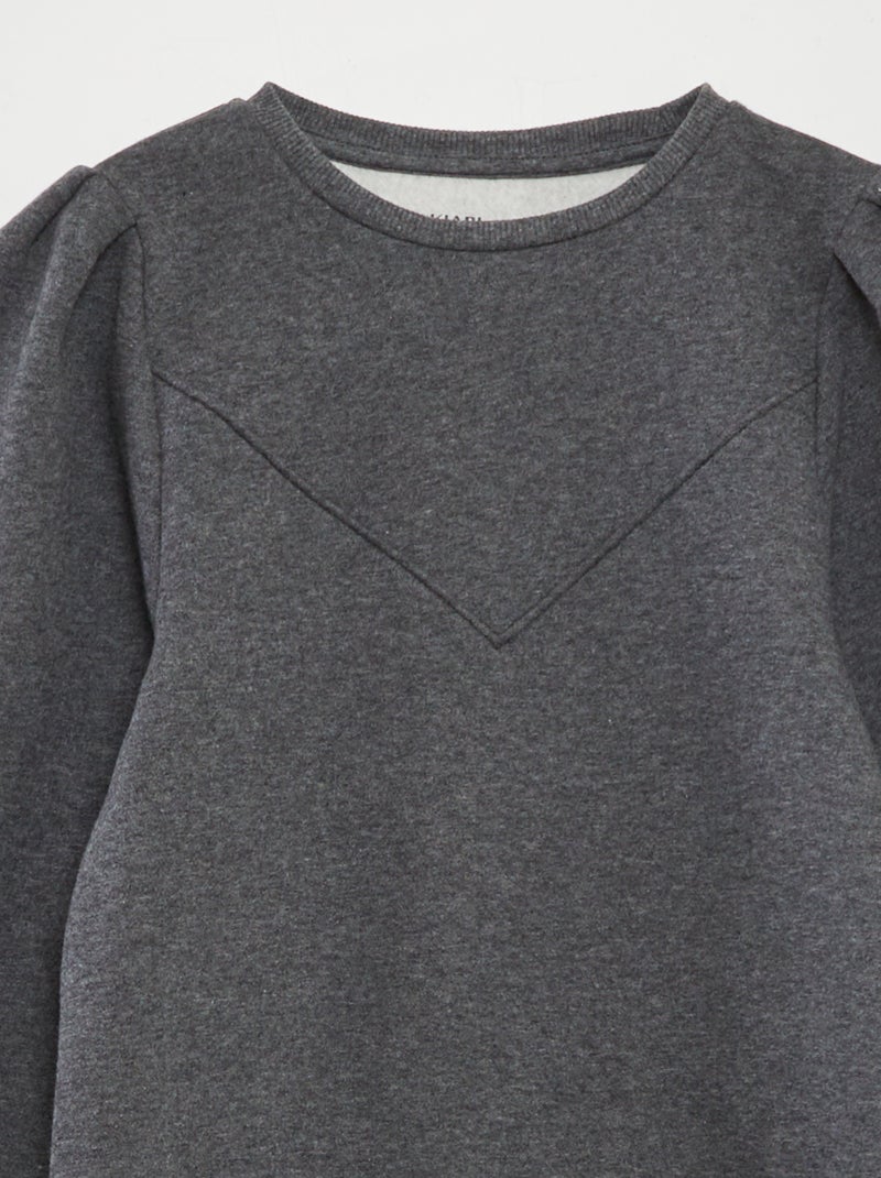 Robe sweat en molleton uni Gris - Kiabi