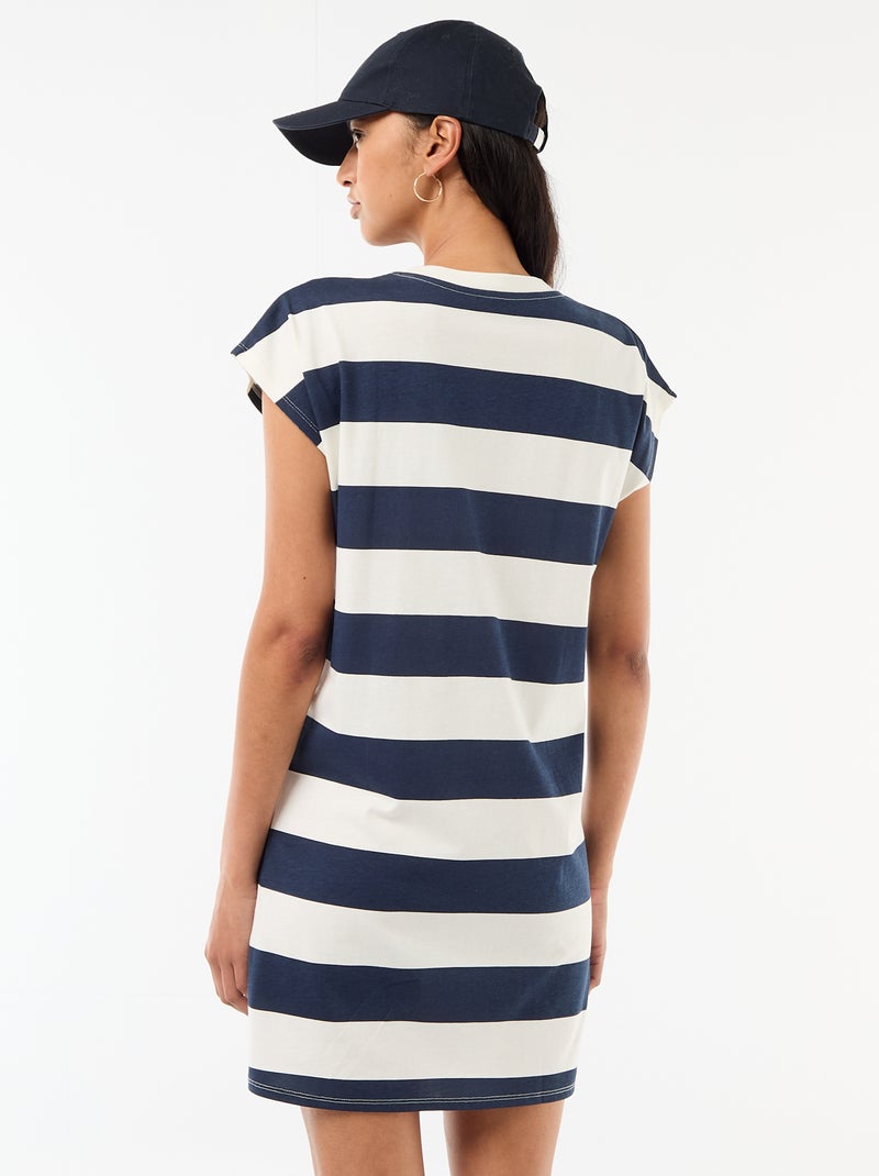 Robe t-shirt à manches courtes Bleu - Kiabi