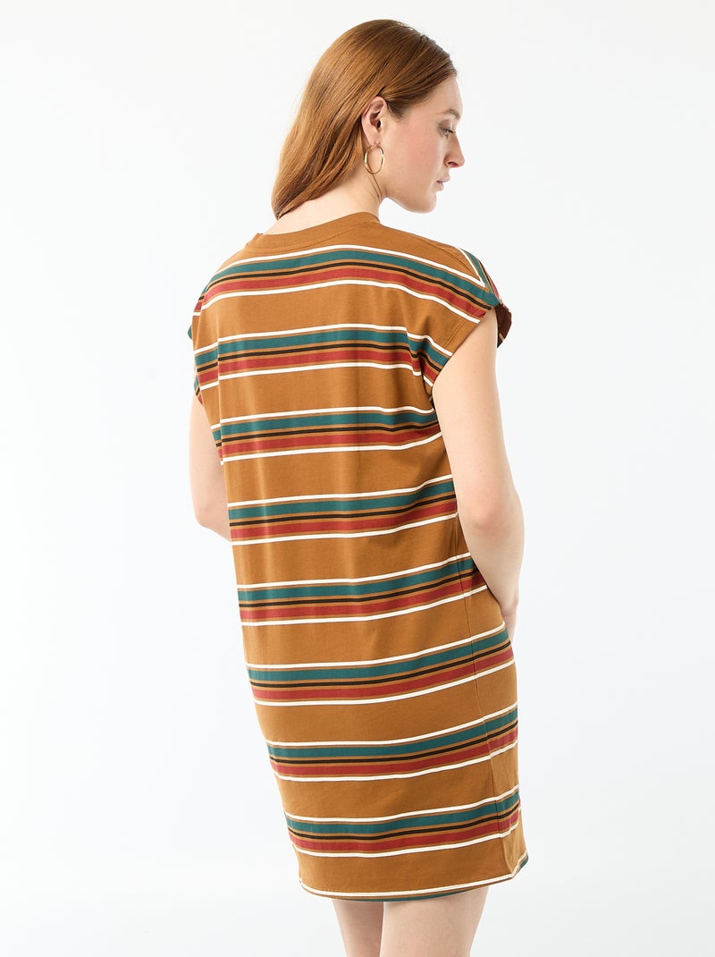 Robe t-shirt à manches courtes Marron - Kiabi